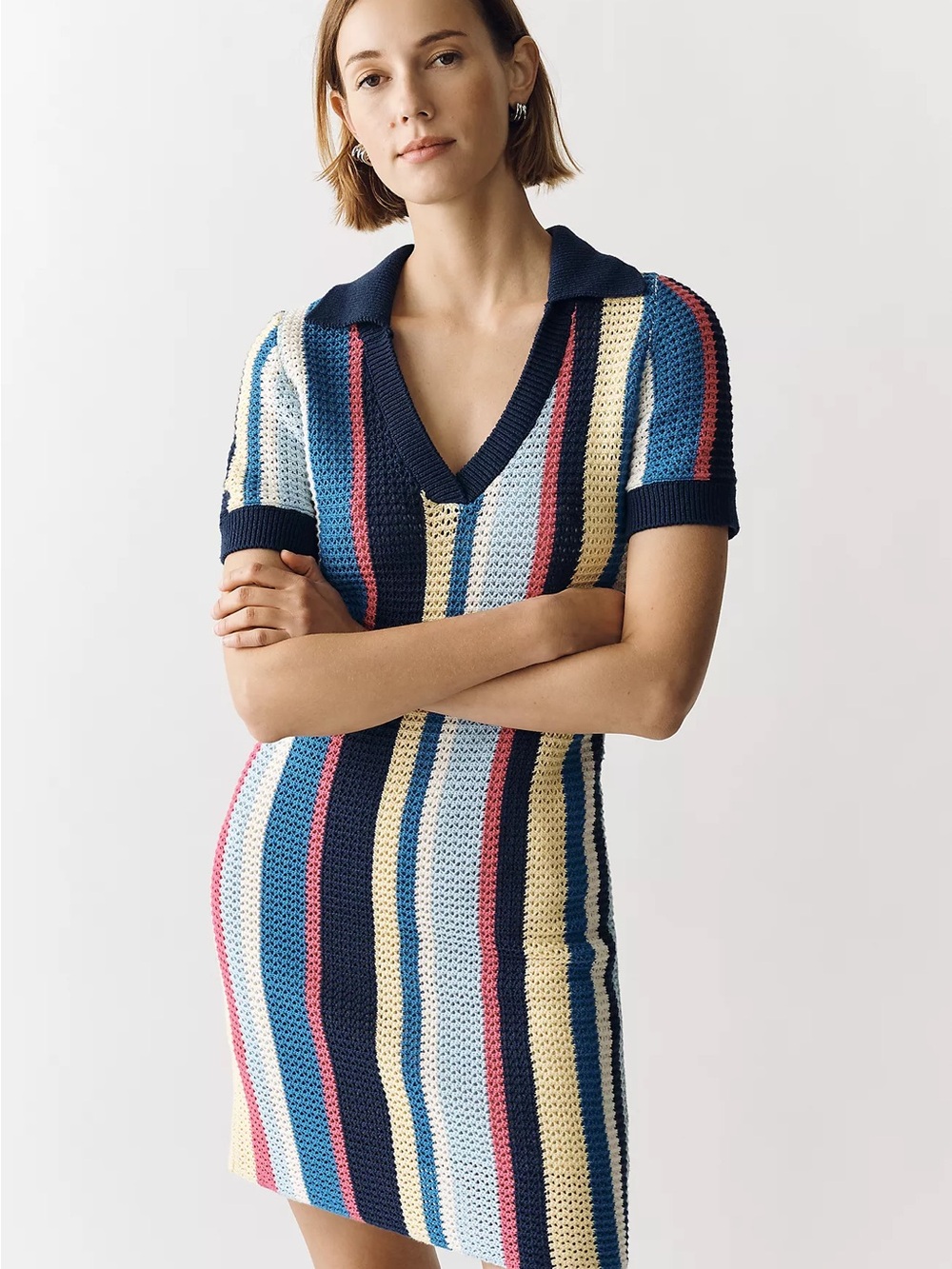 Maeve {Anthro} Knit Collared Mini Dress